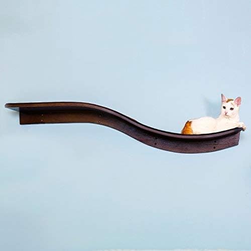 Refined feline cat shelf