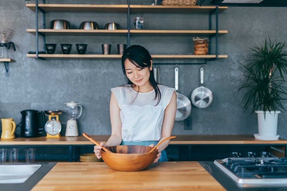 woman cooking in the kitchen