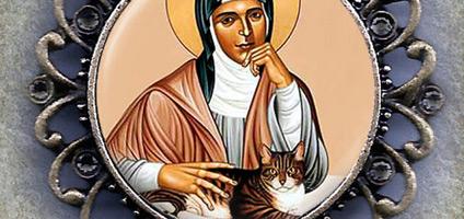 Image result for St. Gertrude - patron saint of cats