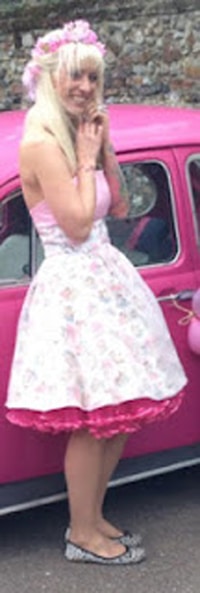 wedding dress with cats on it