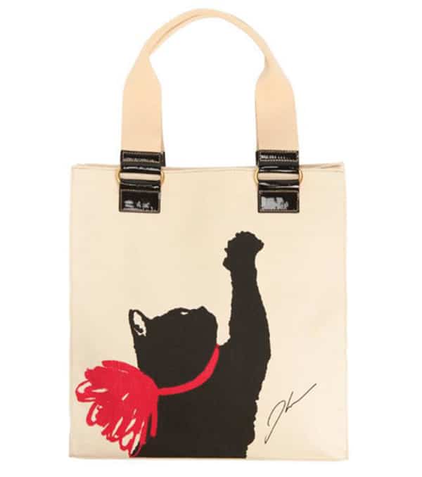 Our Favorite Moments In Cat Fashion For 2017 Catster The Black Cat S Image Eared On A Highly Coveted T Shirt Tote Bag And All Over Print Scarf Which Sold Out Of Almost Immediately