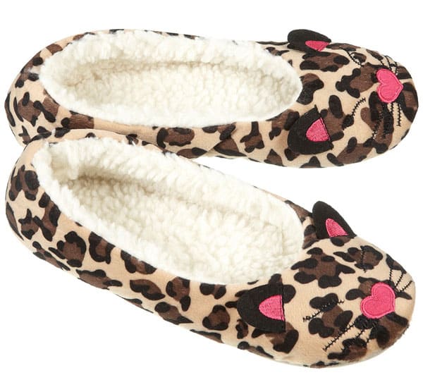cat print slippers