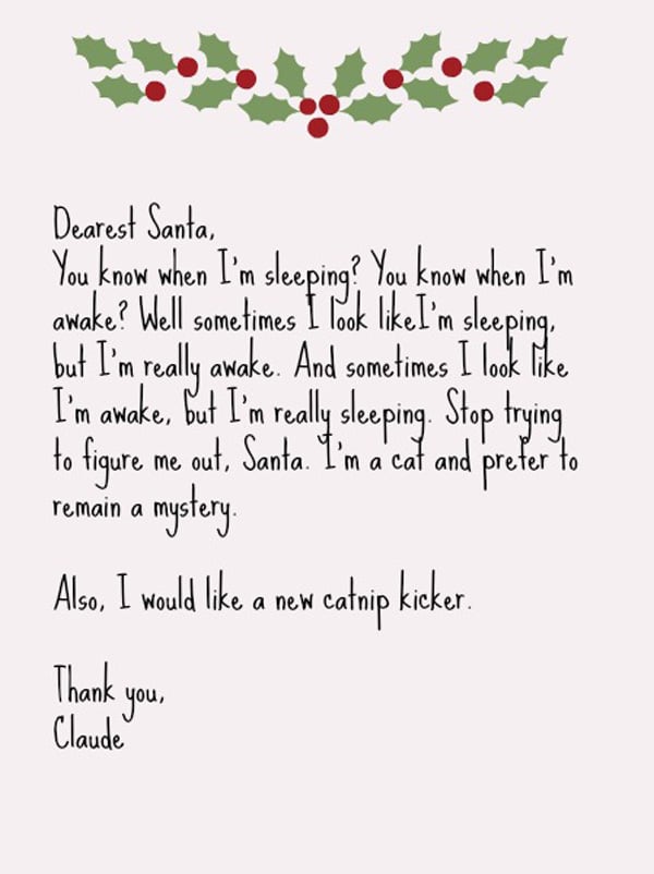 What Happens When 8 Cats Write Letters to Santa Catster