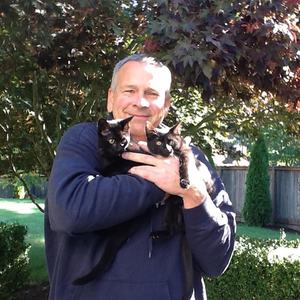 “Cat daddy Pete, with Ozzy and Rudy when they were babies.” -Submitted by Facebook user Cam Rasmussen