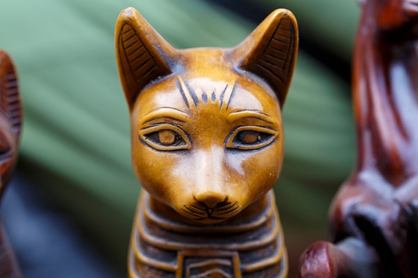 Cat god statute from ancient Egypt.