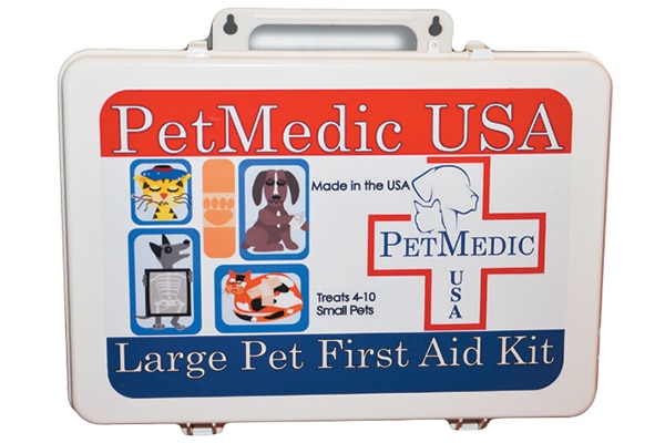 A first-aid kit for cats.
