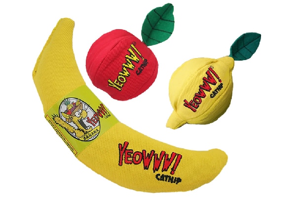 Yeowww! Organic Catnip Fruit Cat Toys, Only Natural Pet (prices vary). onlynaturalpet.com
