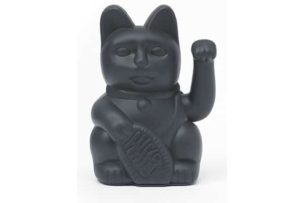 large black cat statue