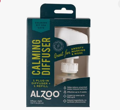 ALZOO Natural Plant Based Plug-In & Refill Kit Cat Calming Diffuser