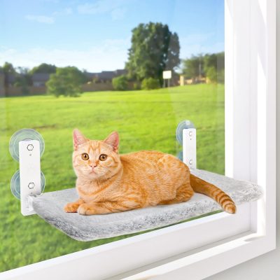 AMOSIJOY Cordless Cat Window Perch