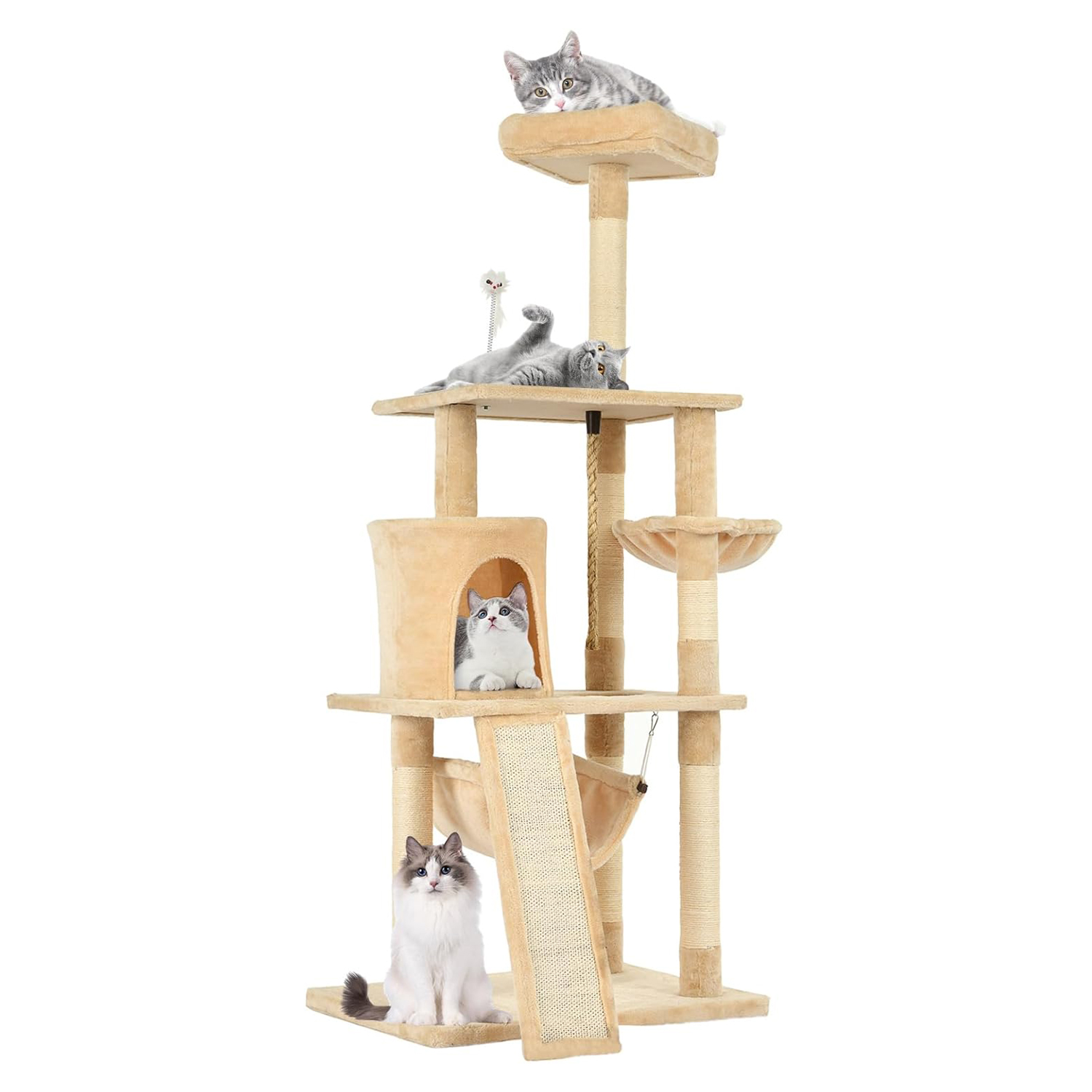 Advwin Cat Tree 157 cm Multi-Level Cat Scratching Post