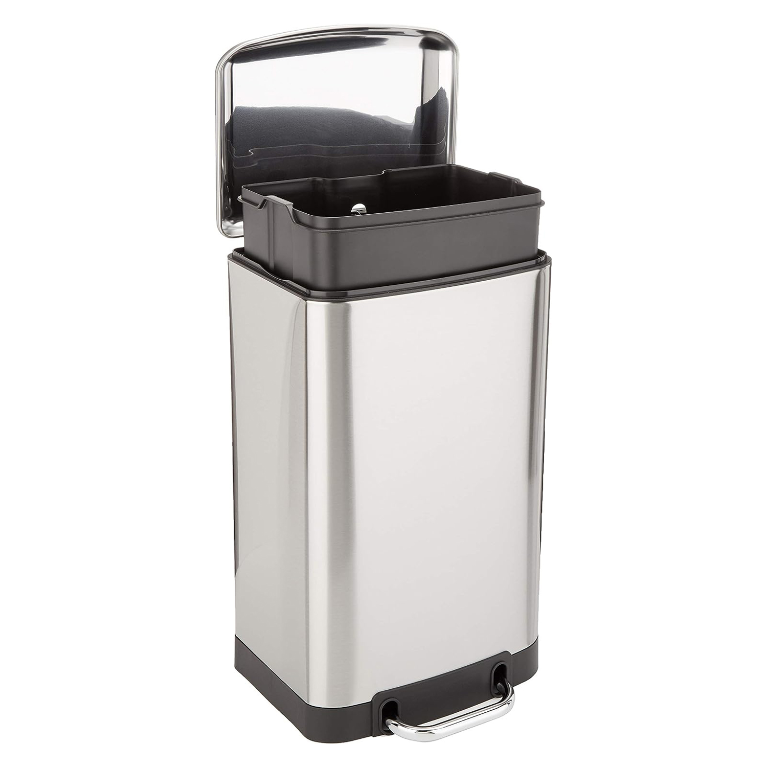 Amazon Basics Smudge Resistant Small Rectangular Trash Can