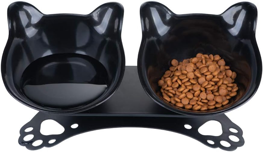 Anti Vomiting Cat Bowls, Elevated Plastic Cat Food Bowl