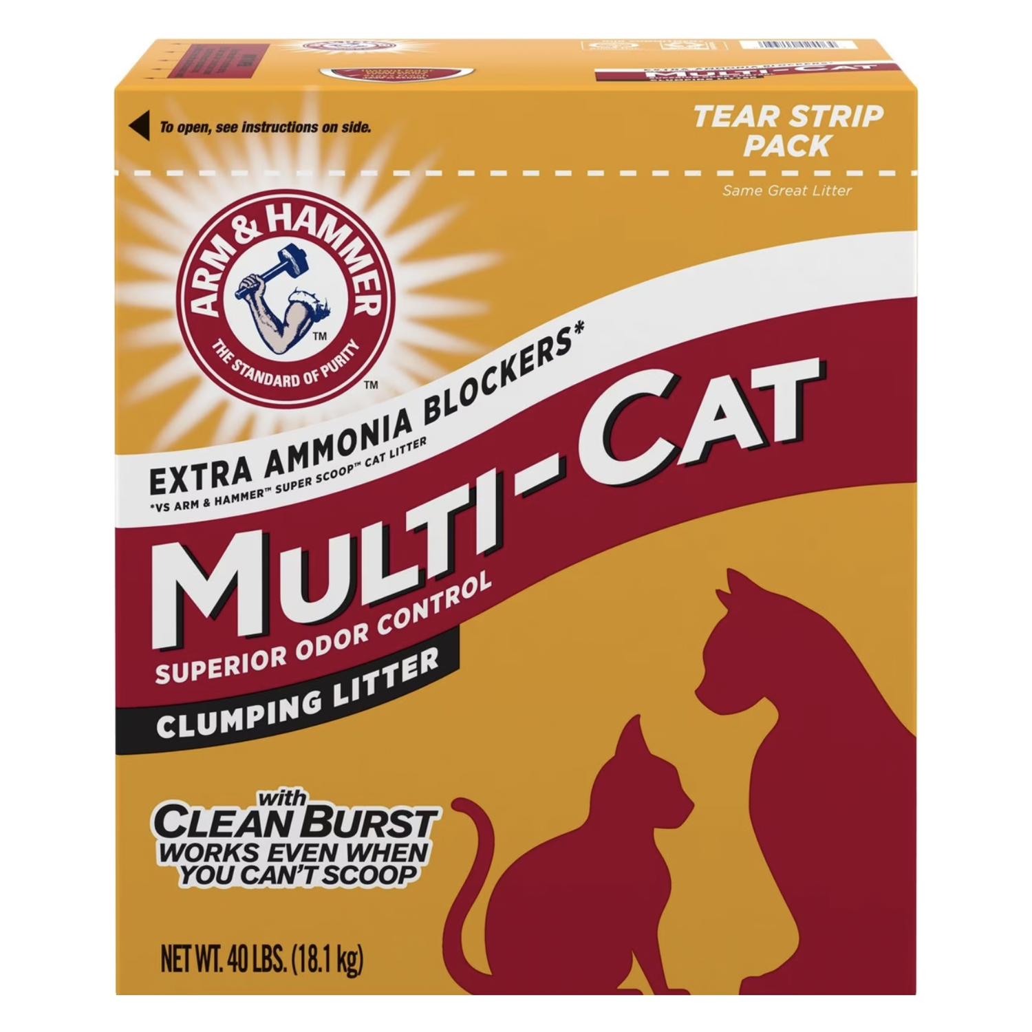 Arm & Hammer Litter Multi-Cat Strength Clean Burst Clumping Litter