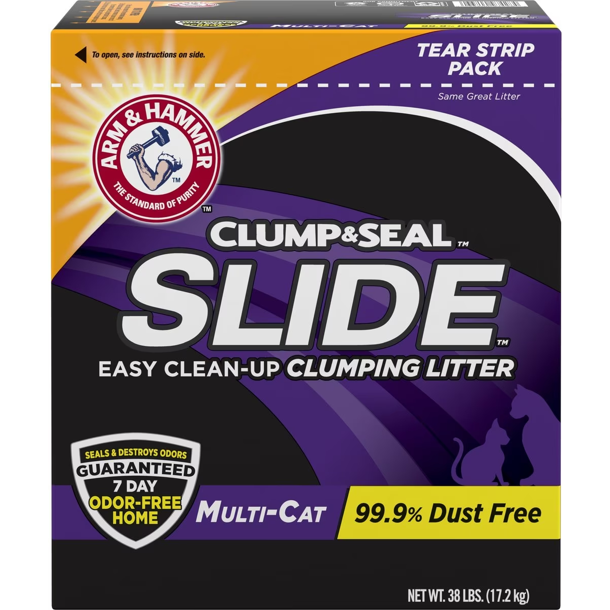 Arm & Hammer Litter Slide Multi-Cat Scented Clumping Clay Cat Litter New