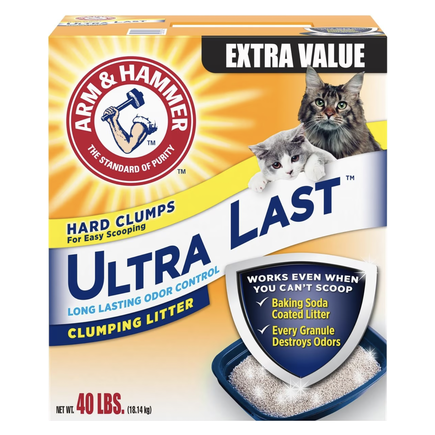 Arm & Hammer Litter Ultra Last Long Lasting Odor Control Clumping Clay Cat Litter