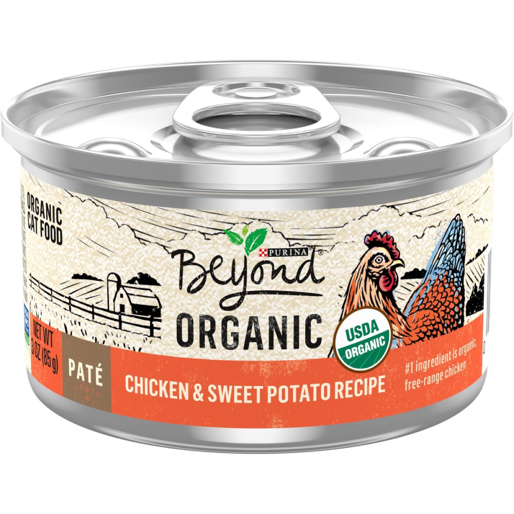 Beyond Purina Organic Wet Cat Food Pate, Organic Chicken & Sweet Potato Adult Recipe