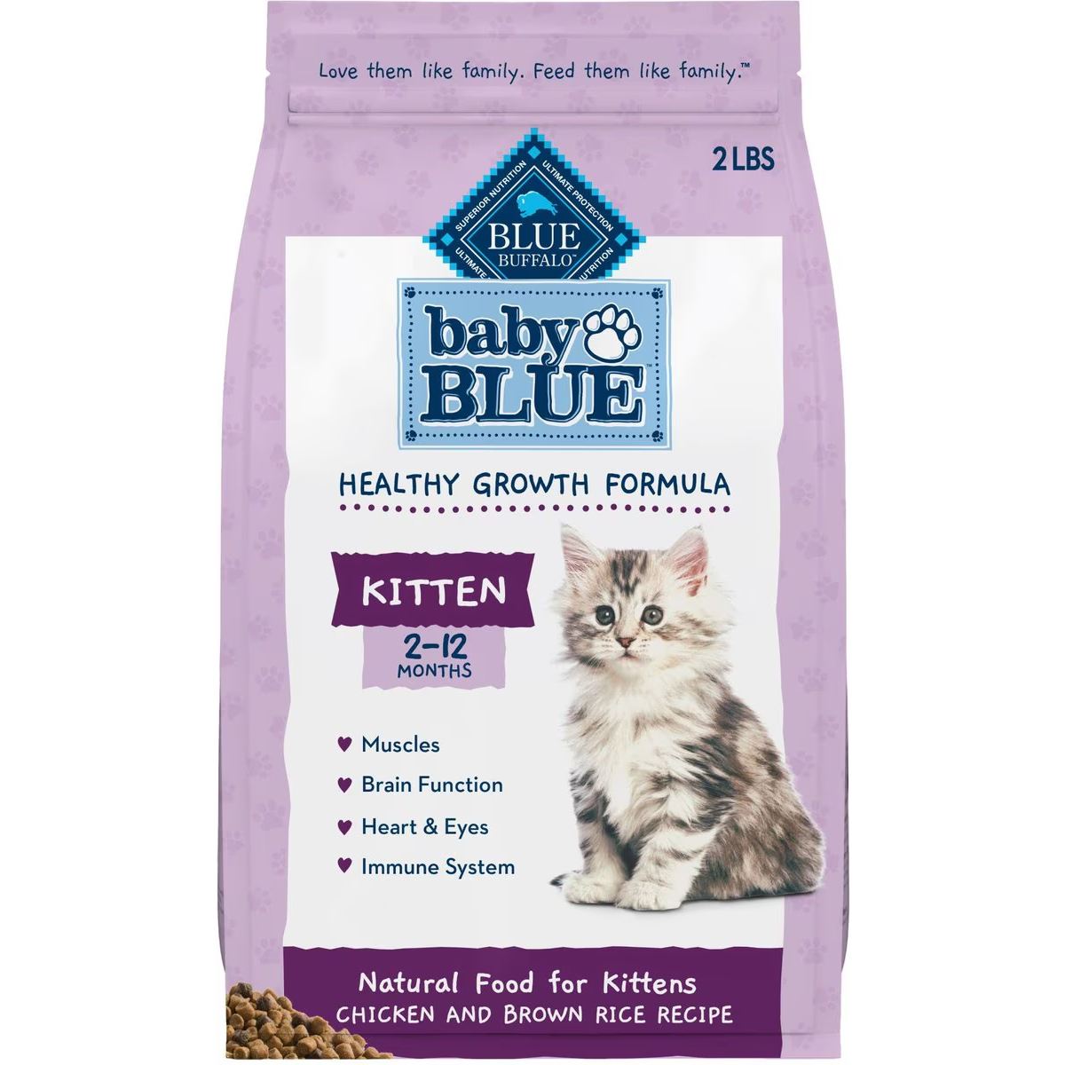 Blue Buffalo Baby Blue Healthy Growth Formula Natural Chicken & Brown Rice Recipe Kitten Dry Food