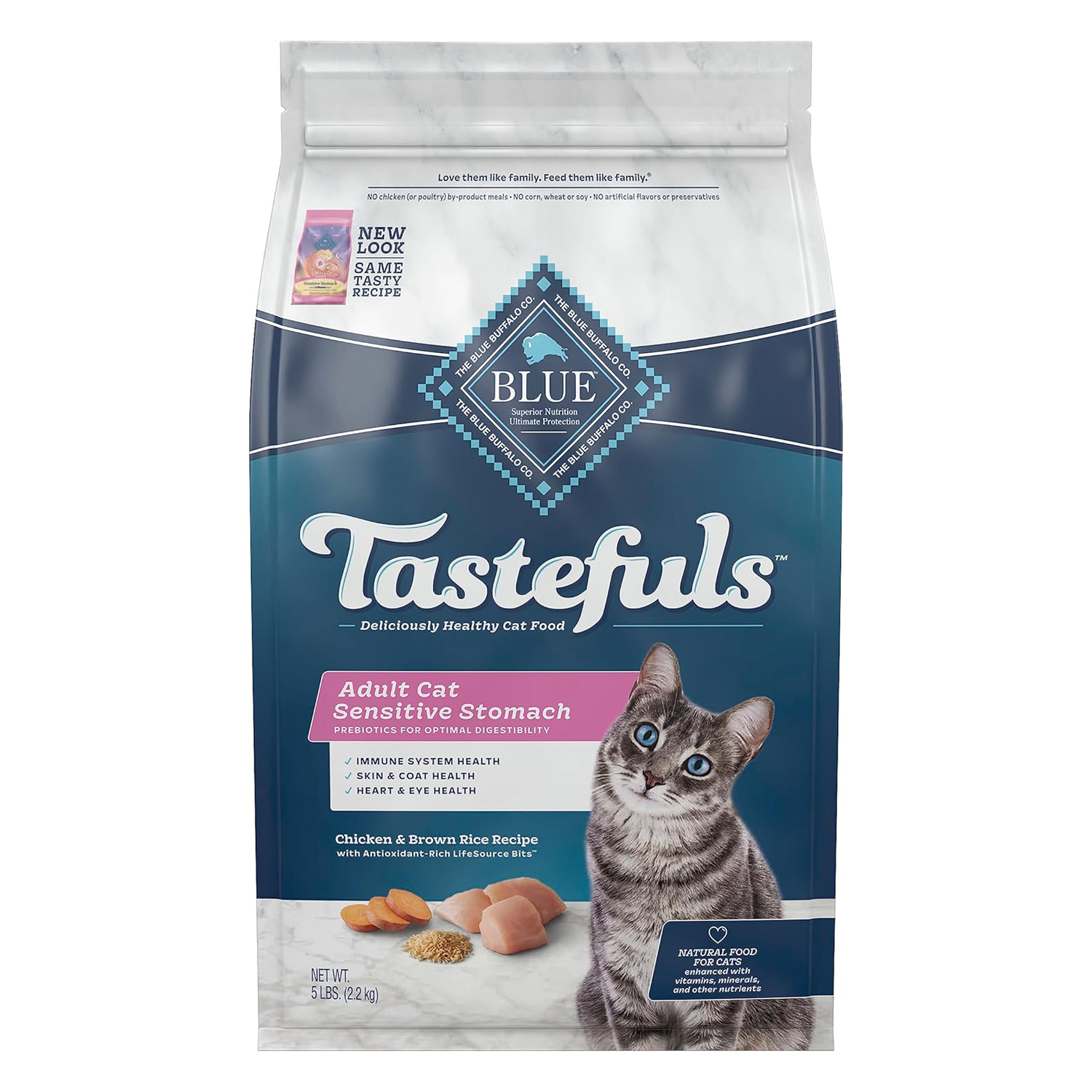 Blue Buffalo Sensitive Stomach Dry Cat Food, Chicken & Brown Rice