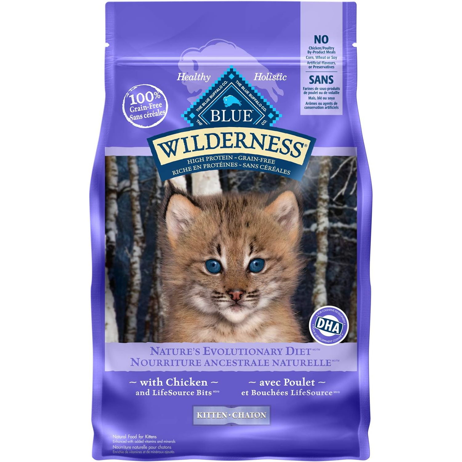 Blue Buffalo Wilderness High Protein Grain Free Natural Kitten Dry Cat Food