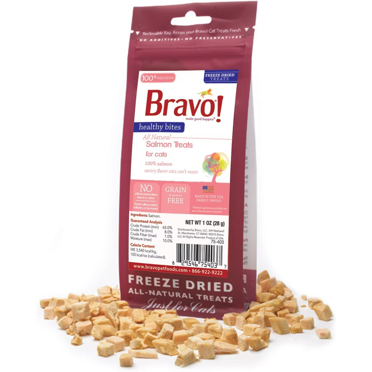 Bravo! Healthy Bites Salmon Freeze-Dried Cat Treats