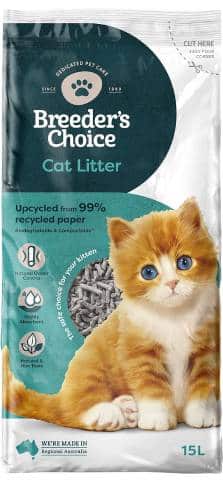 Breeders Choice 99% Recycled Paper Cat Litter