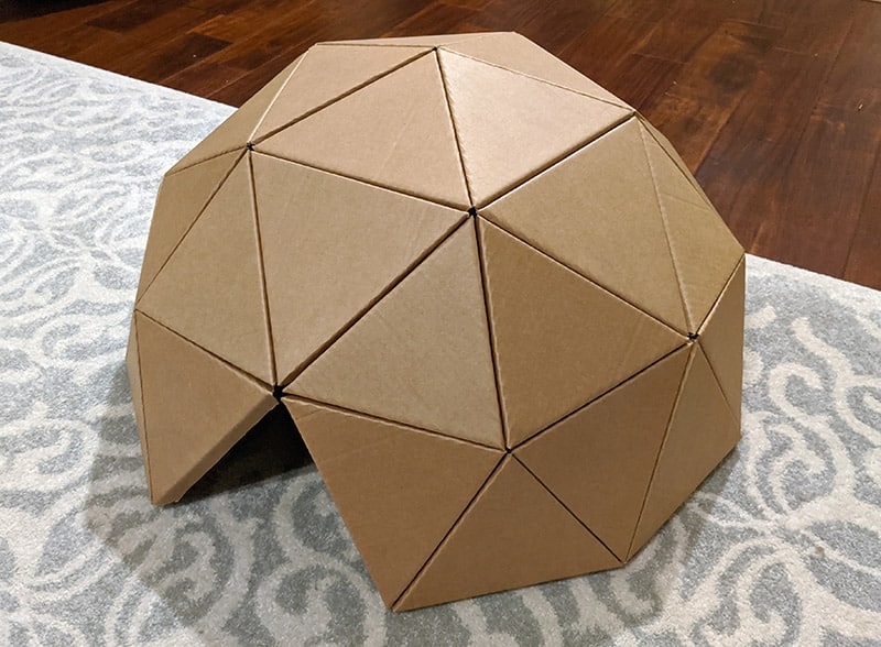 Cardboard Geodesic Dome