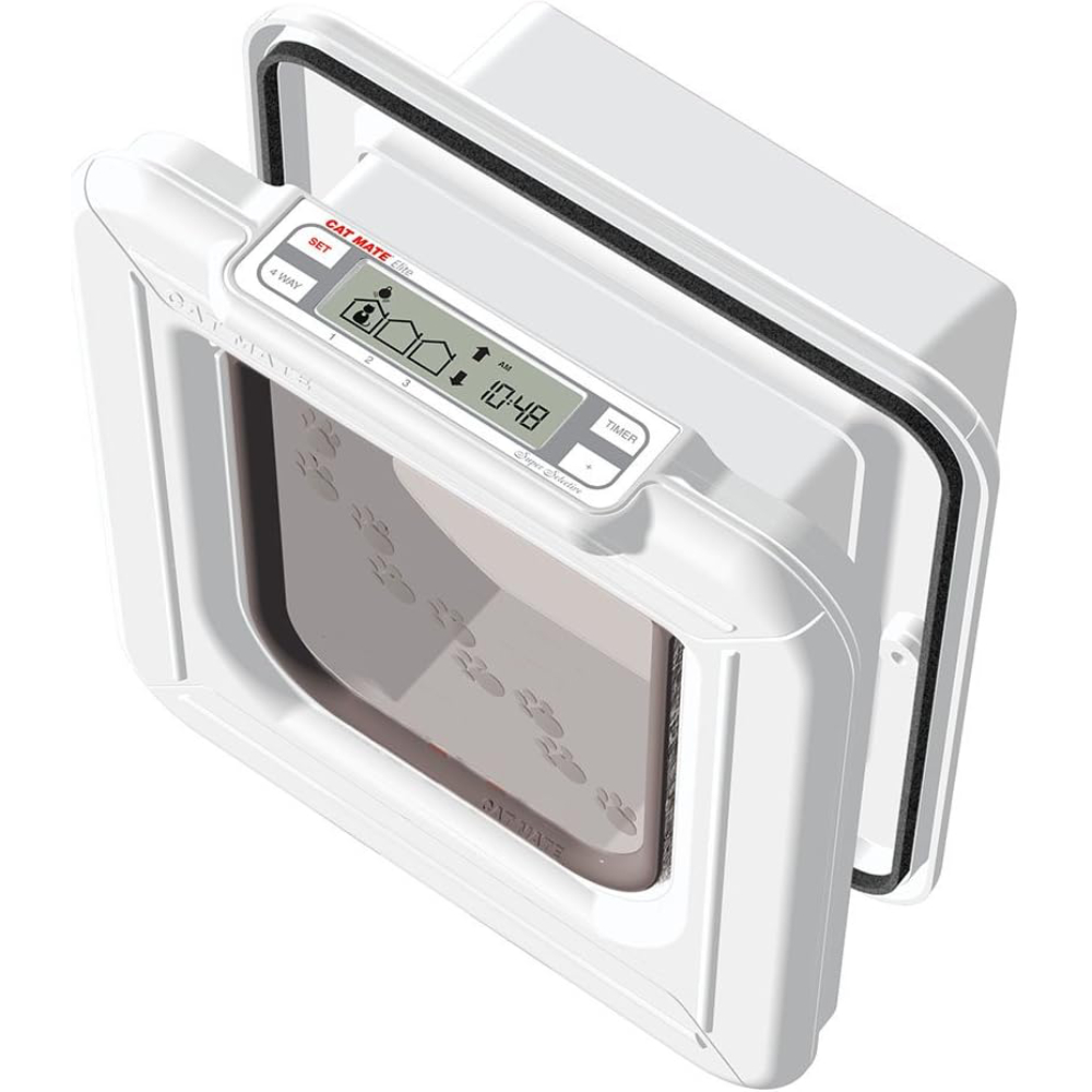 Cat Mate Elite Microchip Cat Flap w_ Timer Control