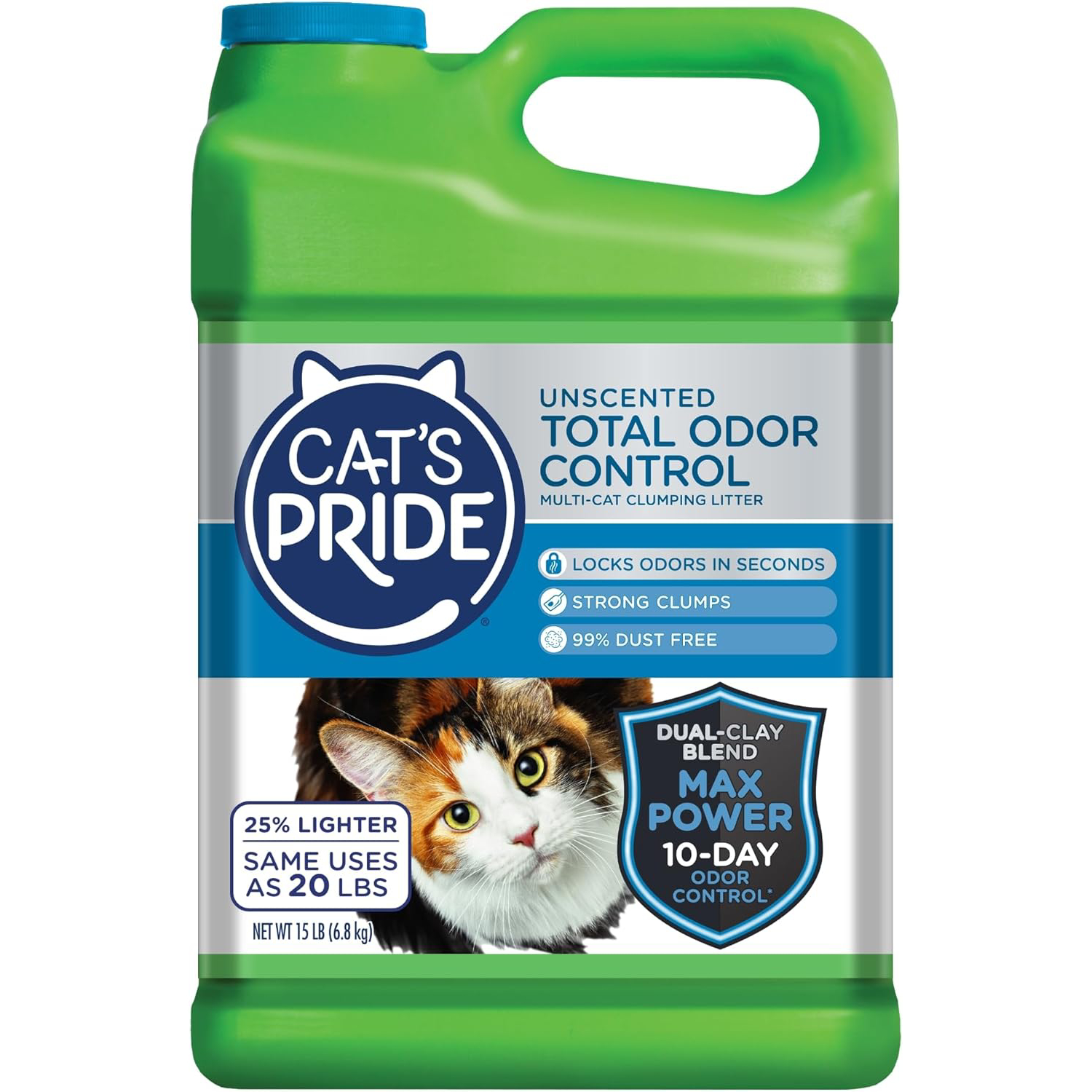 Cat's Pride Fresh and Light Premium Clumping Fragrance Free Scoopable Cat Litter Jug