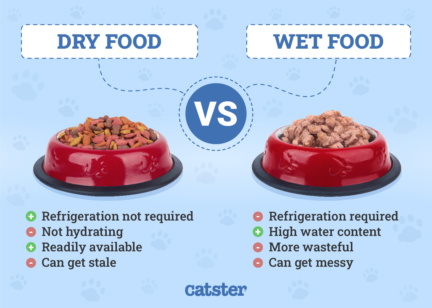 Wet vs Dry Cat Food Infographic