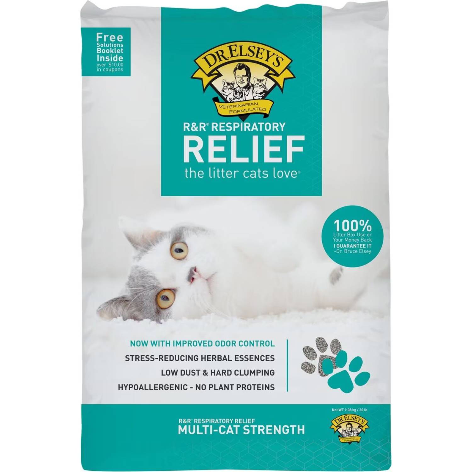 Dr. Elsey’s Precious Cat Respiratory Relief Unscented Clumping Clay Cat Litter