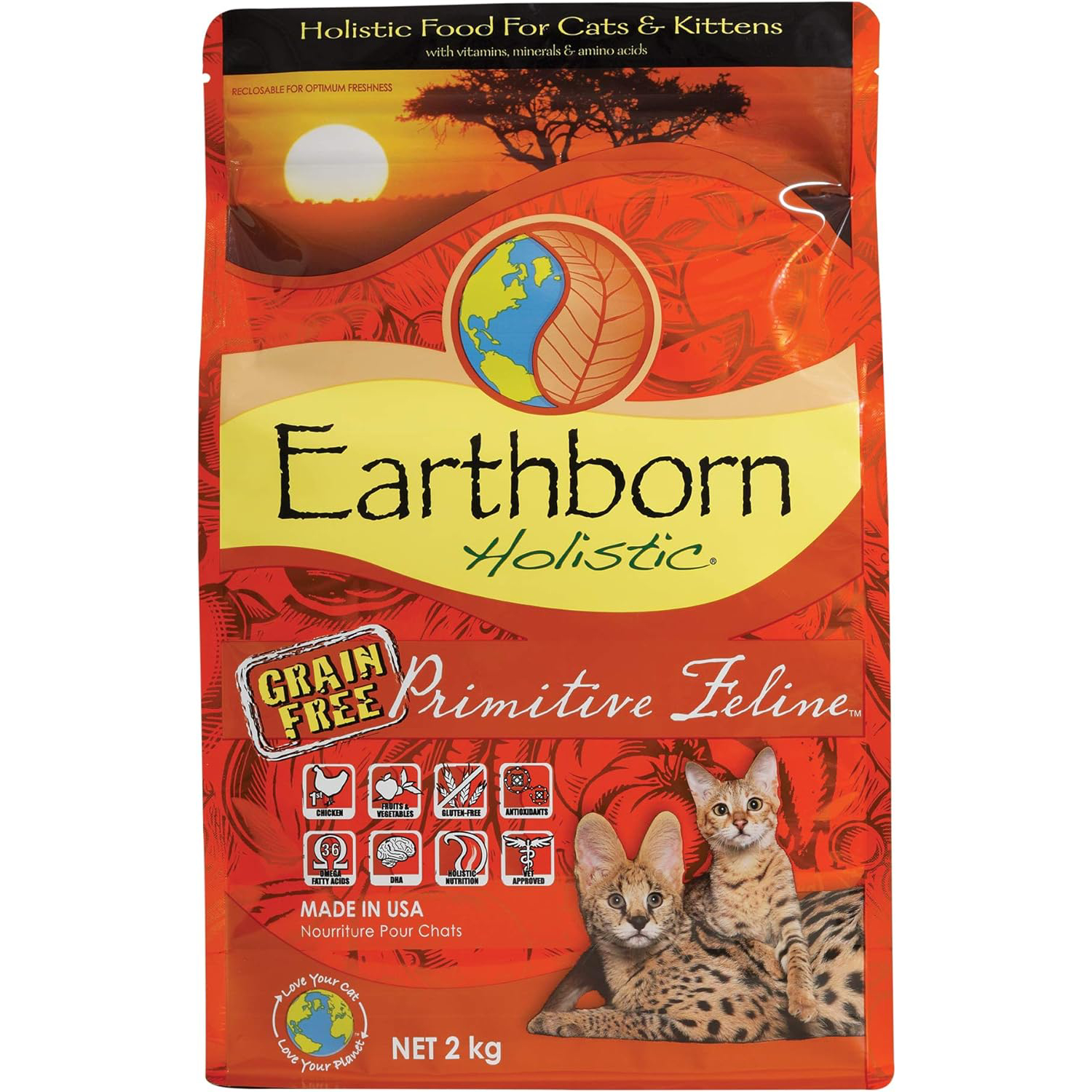 Earthborn Holistic Primitive Feline Grain-Free Natural Dry Cat & Kitten Food