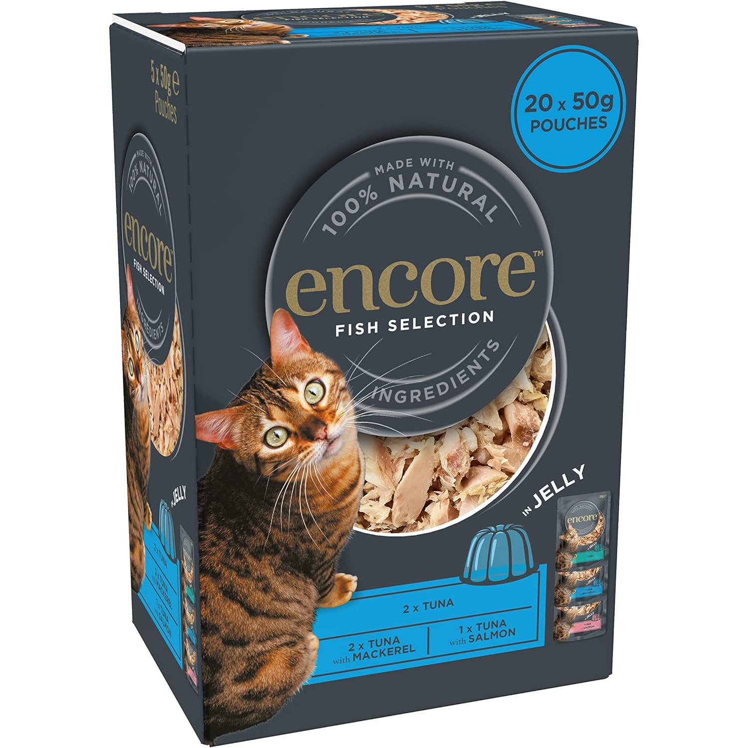 Encore Natural Wet Cat Food, Multipack Tuna with Fish Selection