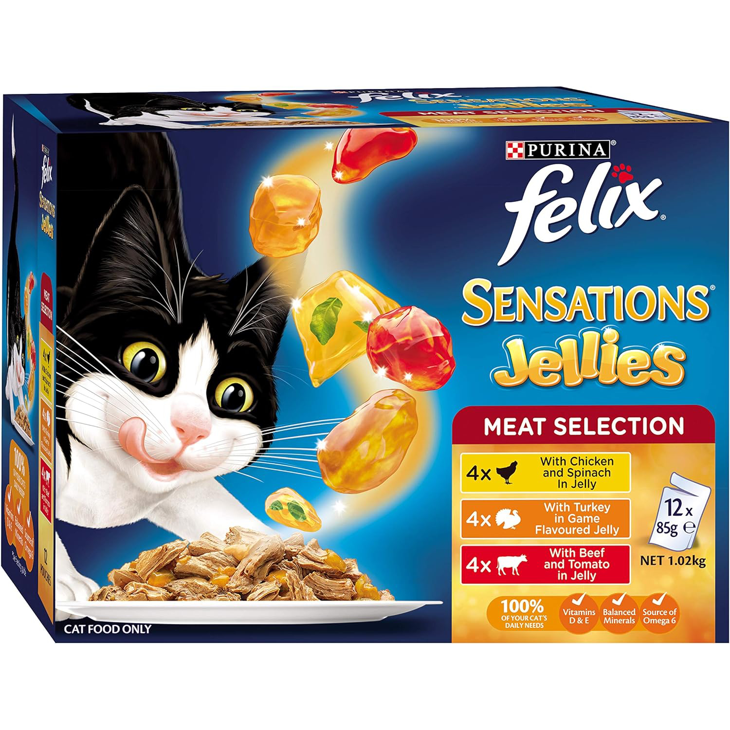 FELIX Sensations Jellies Adult Meat Selection Wet Cat Food