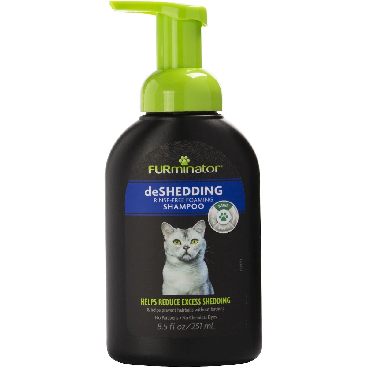 FURminator FUR deShedding Rinse Free Foaming Cat Shampoo
