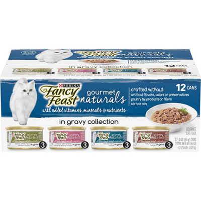 Fancy Feast Gourmet Naturals in Gravy Variety Pack Canned Cat Food