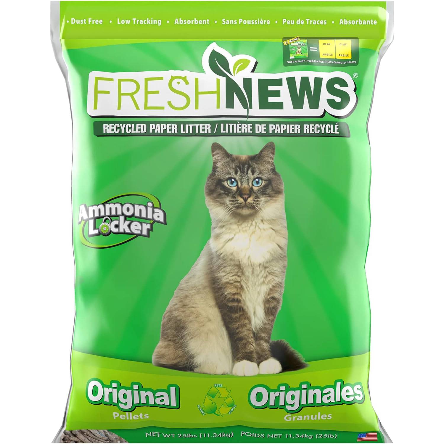 Fresh News Unscented Non-Clumping Paper Cat Litter