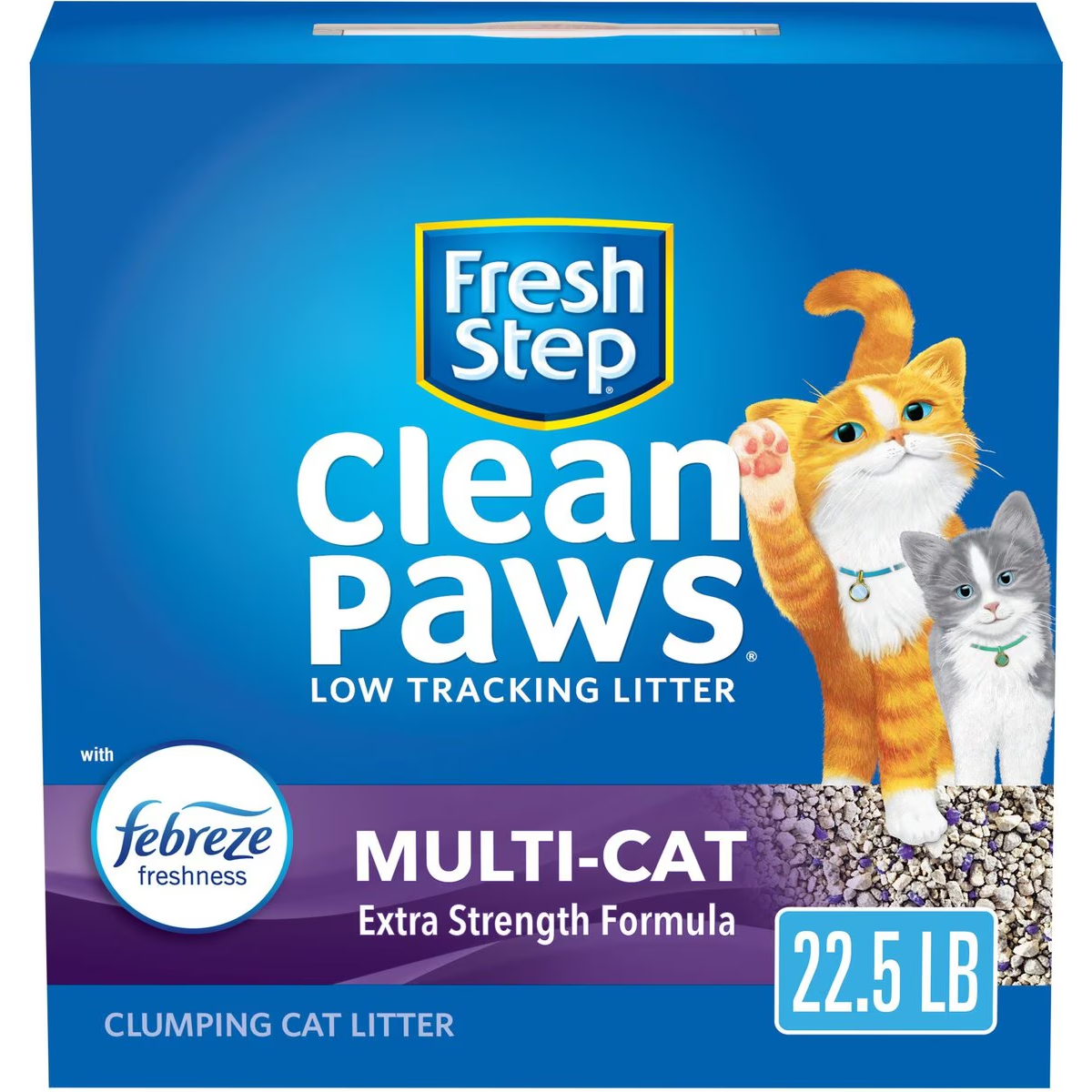 Fresh Step Clean Paws Multi-Cat Scented Clumping Cat Litter New