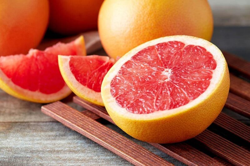 Fresh raw grapefruit