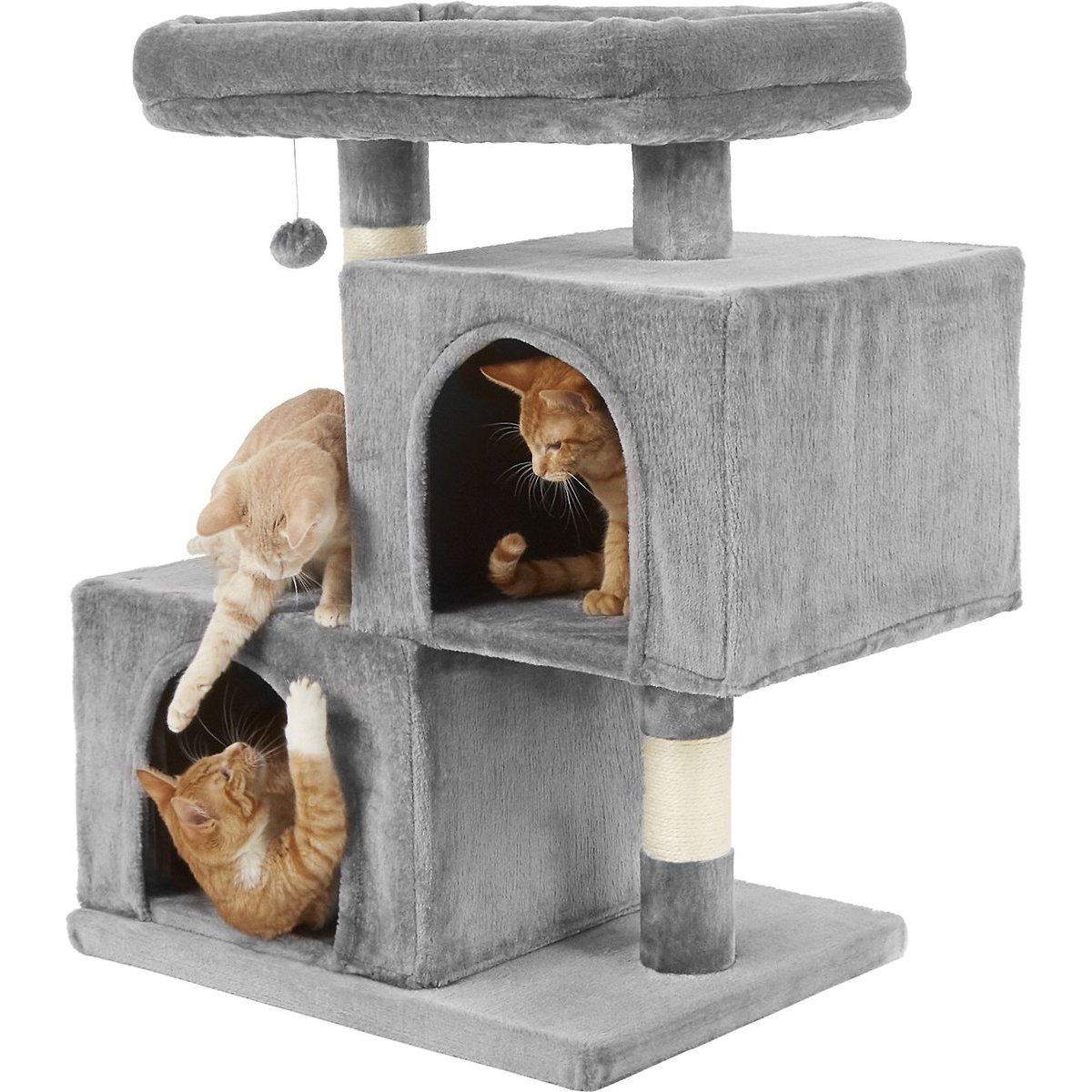 Frisco 33-in Faux Fur Cat Tree & Condo