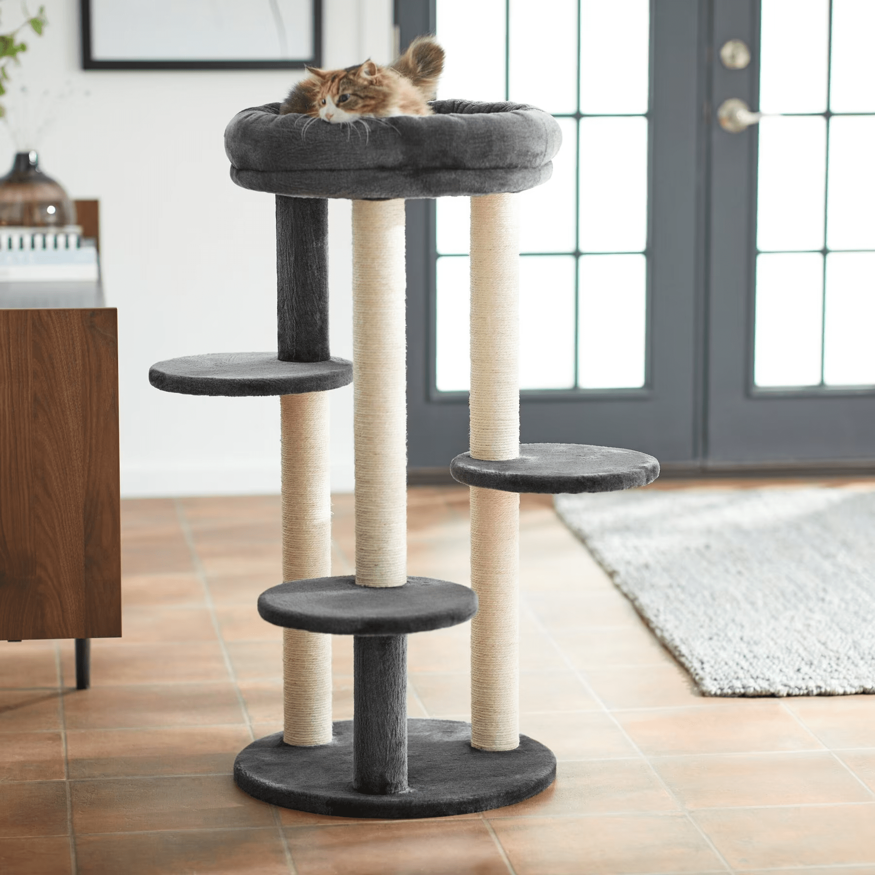 Frisco 41-in Faux Fur Cat Tree