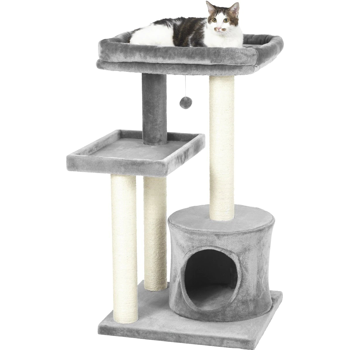 Frisco 42-in Heavy Duty Faux Fur Cat Tree & Condo