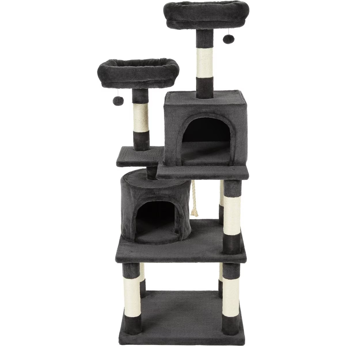 Frisco 61-in Faux Fur Cat Tree & Condo New