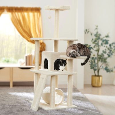 Frisco 62-Inch Faux Fur Cat Tree & Condo