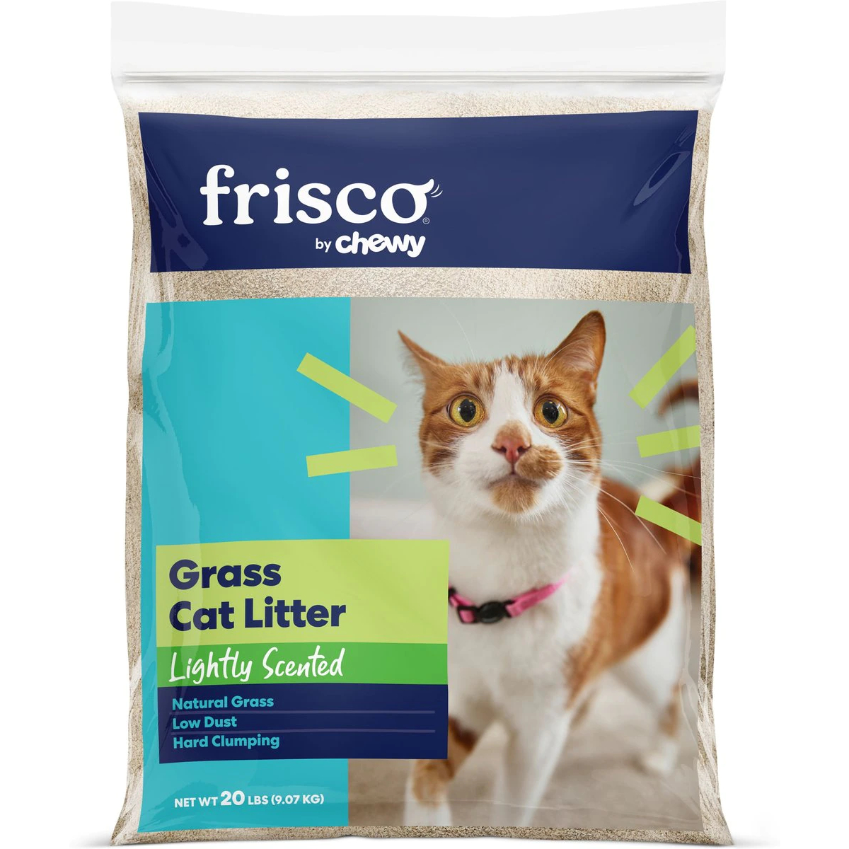 Frisco Natural Lightly Scented Clumping Grass Cat Litter New