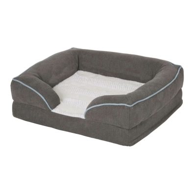 Frisco Plush Orthopedic Front Bolster Cat Bed