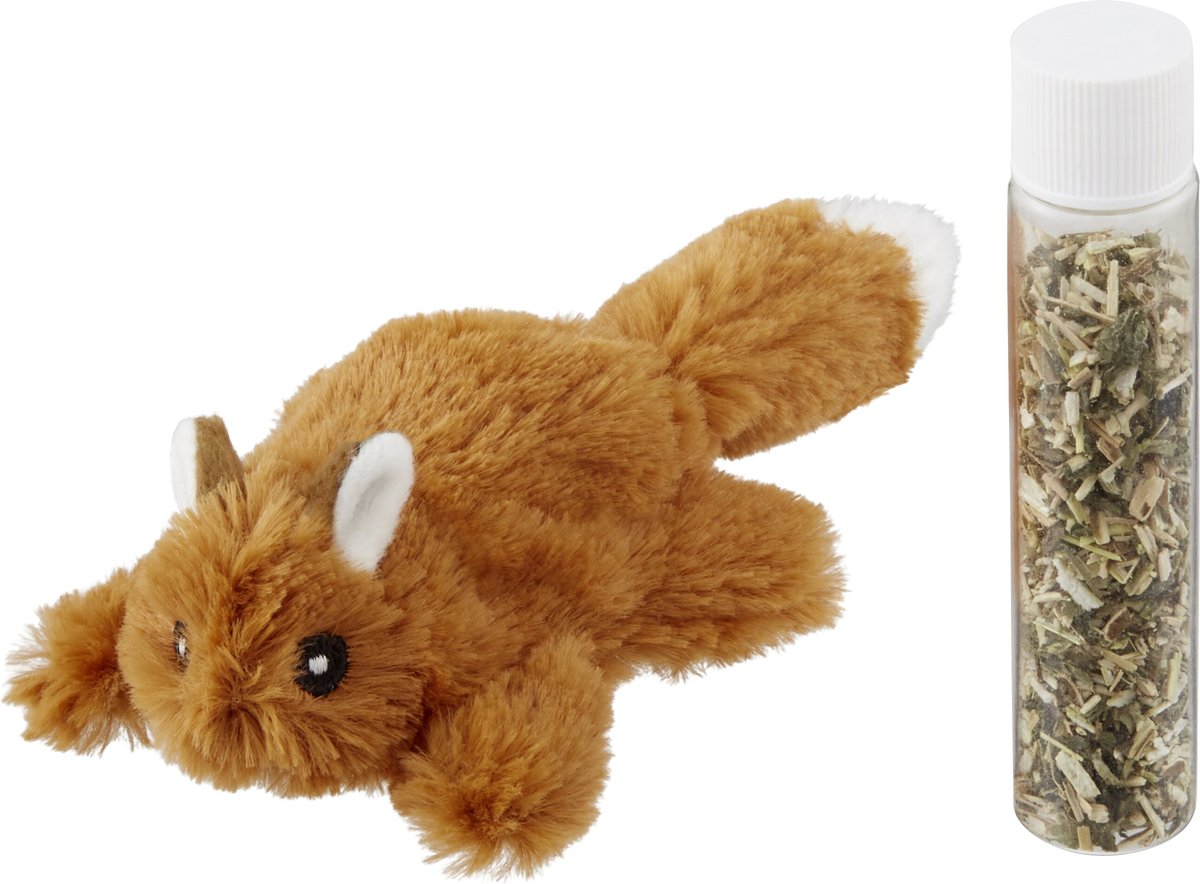 Frisco Refillable Catnip Brown Squirrel Toy