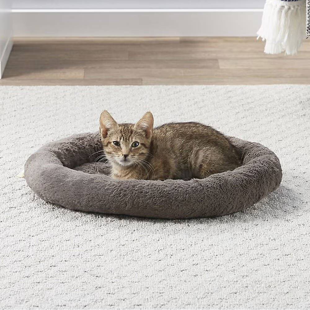 Frisco Self-Warming Bolster Round Cat Bed