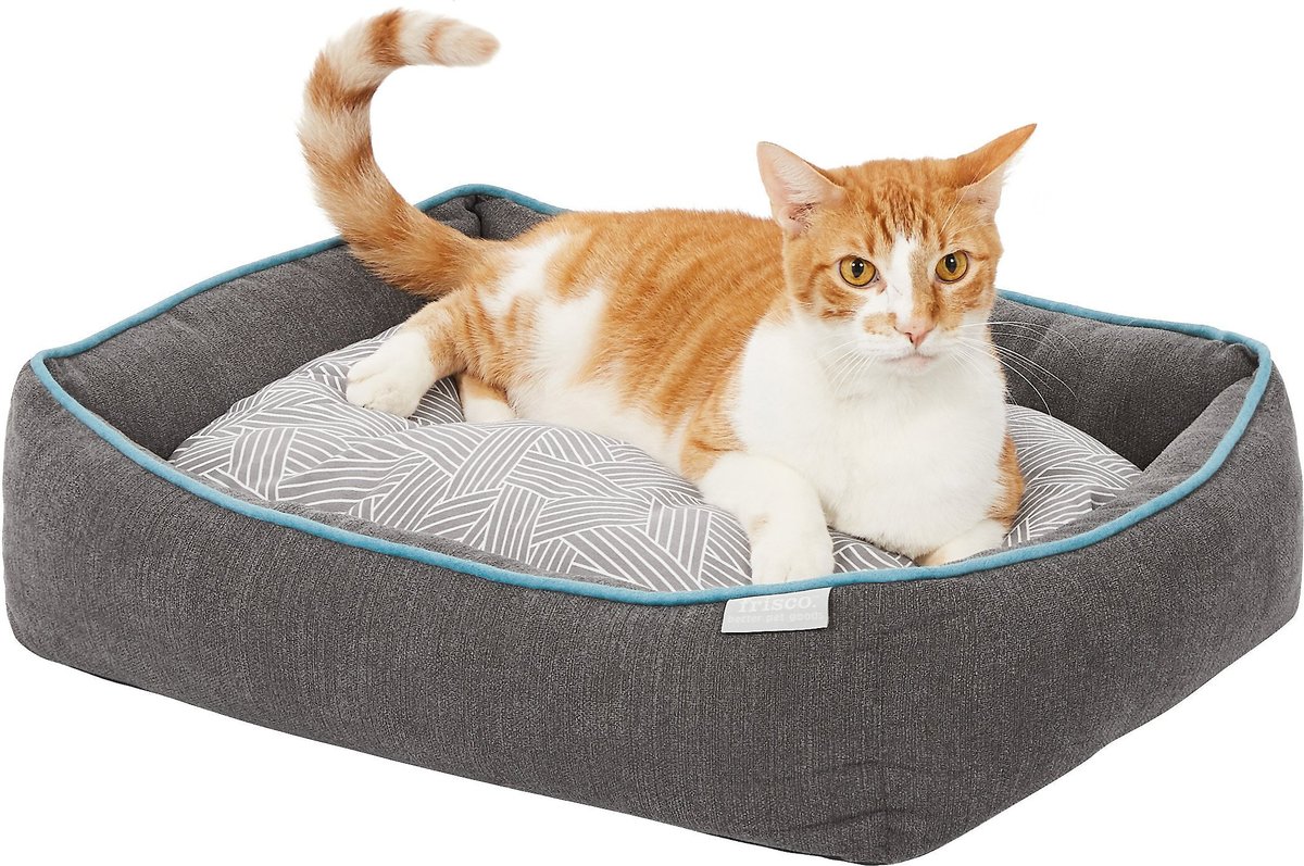 Frisco Sherpa Orthopedic Bolster Cat Bed