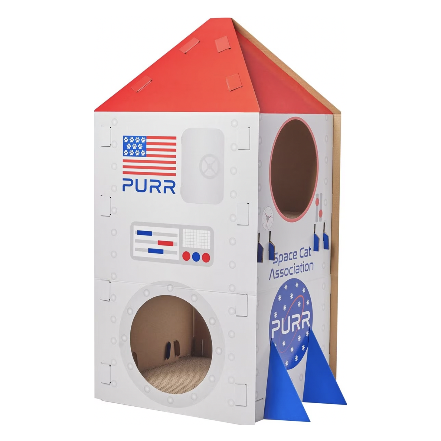 Frisco Spaceship Cardboard Cat House
